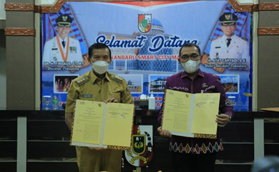 Garap Pembayaran KIR dan Retribusi Sampah, Pemko Pekanbaru Teken MoU dengan BNI